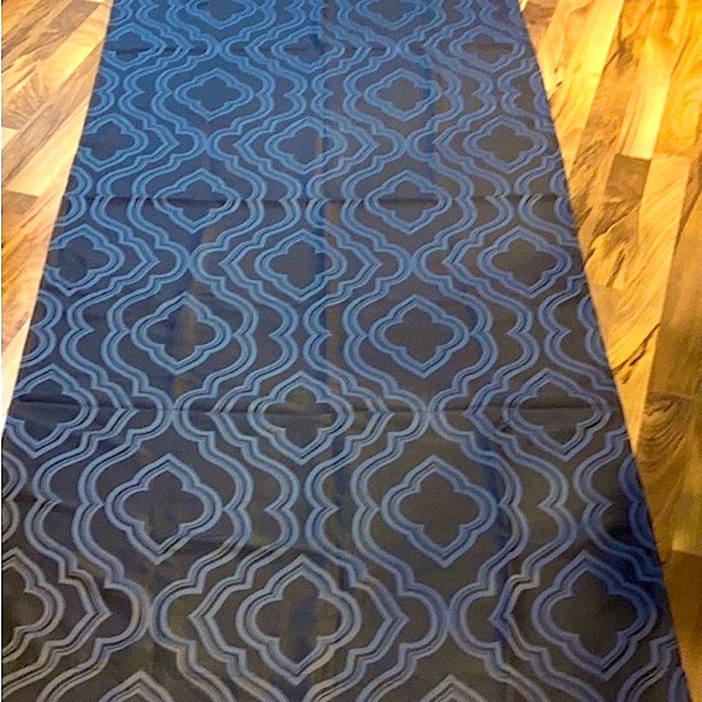 Barely used! 4 cool grey/blue color palette scheme curtain panels W 35 1/2 H 83